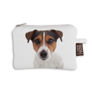 Purse Organic Cotton White Jack Russell