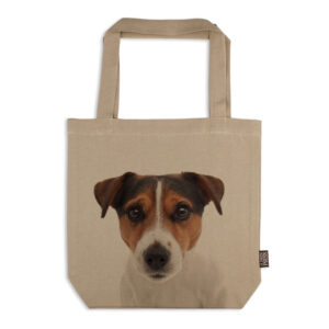 Tote Bag Organic Cotton Beige Jack Russell
