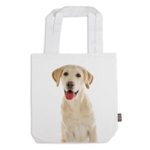 Tote Bag Organic Cotton White Labrador
