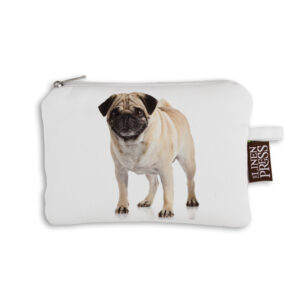 Purse Organic Cotton White Pug
