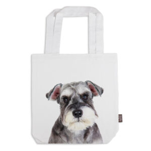 Tote Bag Organic Cotton White Schnauzer