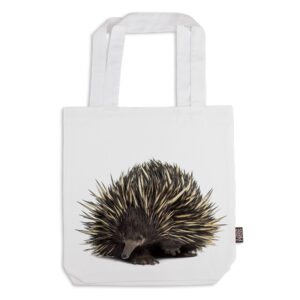 Tote Bag Organic Cotton White Echidna