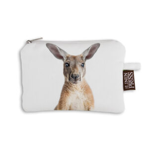 Purse Organic Cotton White Kangaroo