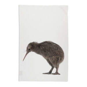 Tea Towel Organic Cotton White Kiwi
