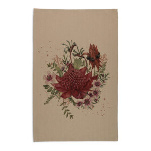 Tea Towel Organic Cotton Beige Natives 2