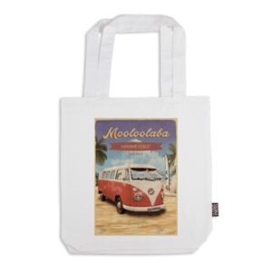 Tote Bag Organic Cotton White Mooloolaba Retro Kombi