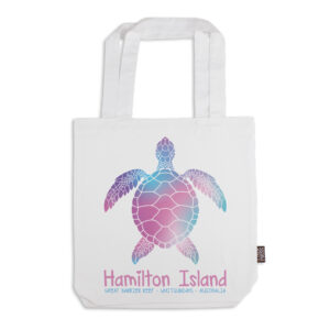 Tote Bag Organic Cotton White Hamilton Island Turtle