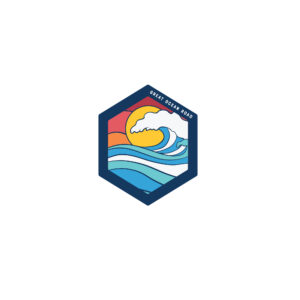 Sticker Vinyl Apollo Bay Waves Hexagon