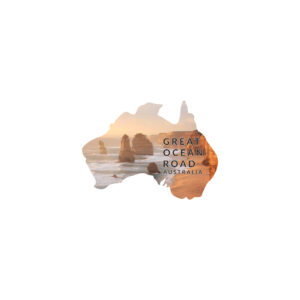 Sticker Vinyl Map 12 Apostles Dusk