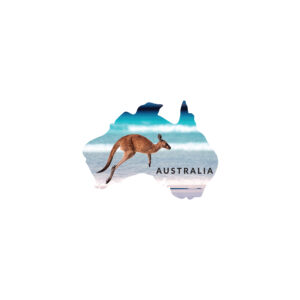 Sticker Vinyl Map Kangaroo Beach