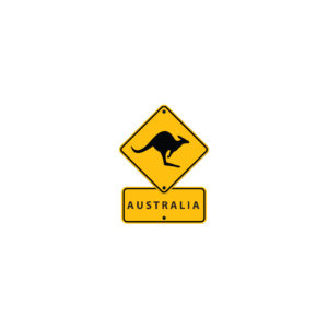 Sticker Vinyl Roadsign Kangaroo