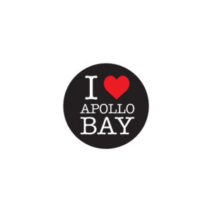 Sticker Vinyl Circle I Love Apollo Bay