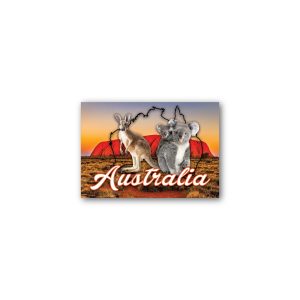 Magnet Gallery Standard Australia Uluru Kangaroo & Koala