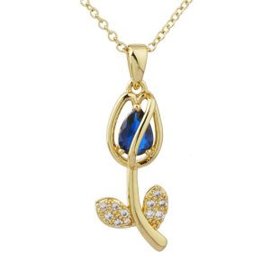 Necklace Tulip Blue