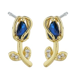 Earrings Tulip Blue