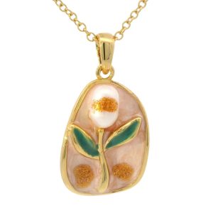 Necklace Tulip / Pearl Peach