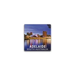 Ceramic Magnet Square Adelaide Night Reflections