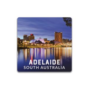 Ceramic Coaster Square Adelaide Night Reflections
