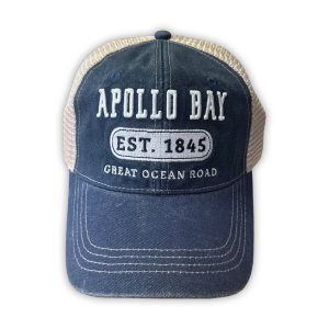 Cap Washed Cotton Truckers Apollo Bay EST 1845 Navy