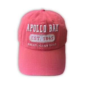 Cap Washed Cotton Apollo Bay EST 1845 Coral