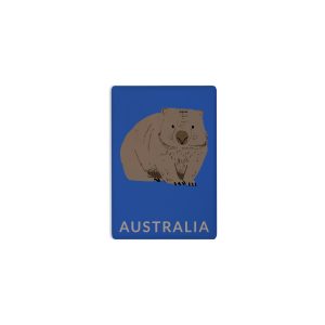 Ceramic Magnet Rectangle Art Wombat