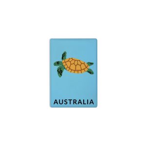 Ceramic Magnet Rectangle Art Turtle
