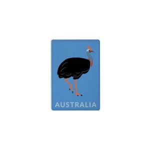 Ceramic Magnet Rectangle Art Cassowary