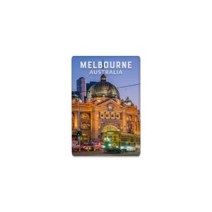 Ceramic Magnet Rectangle Melbourne Flinders Street Station