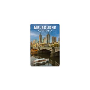 Ceramic Magnet Rectangle Melbourne From Southbank