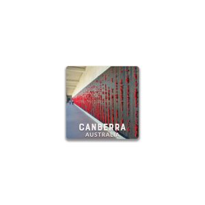 Ceramic Magnet Square Canberra Poppies