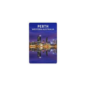 Ceramic Magnet Rectangle Perth Night Reflections