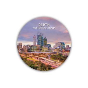 Ceramic Coaster Round Perth from Kings Park