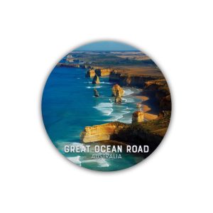 Ceramic Coaster Round Great Ocean Road 12 Apostles Aerial