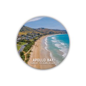 Ceramic Coaster Round Great Ocean Road Apollo Bay Beach/Hills