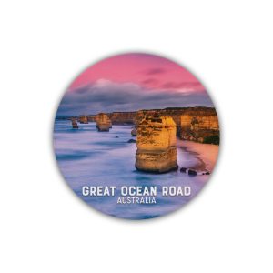 Ceramic Coaster Round Great Ocean Road 12 Apostles Sunset