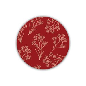 Ceramic Coaster Round Pattern Kangaroo Paw