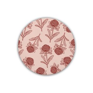 Ceramic Coaster Round Pattern Waratah