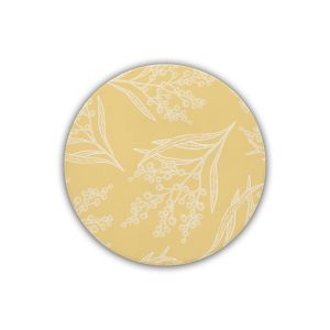 Ceramic Coaster Round Pattern Wattle