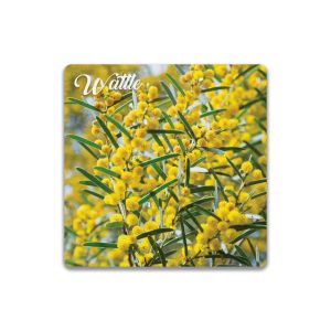 Ceramic Coaster Square Wattle