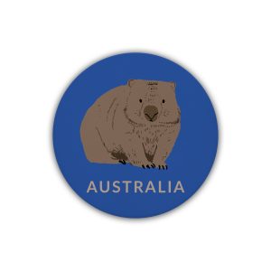 Ceramic Coaster Round Art Wombat