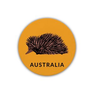 Ceramic Coaster Round Art Echidna