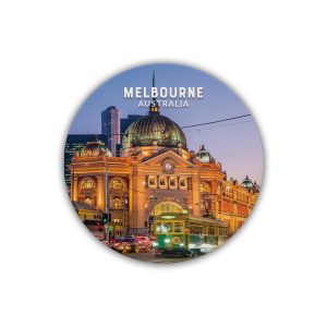Ceramic Coaster Round Melbourne Flinders Street Station