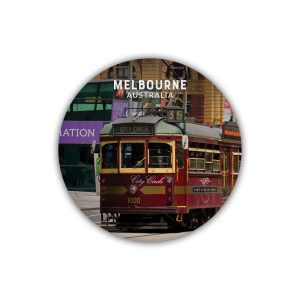 Ceramic Coaster Round Melbourne Tram