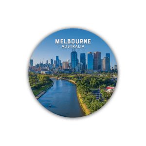 Ceramic Coaster Round Melbourne Yarra River
