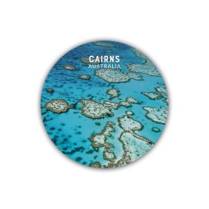Ceramic Coaster Round Cairns Great Barrier Reef Aerial