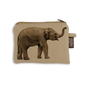 Purse Organic Cotton Beige Elephant