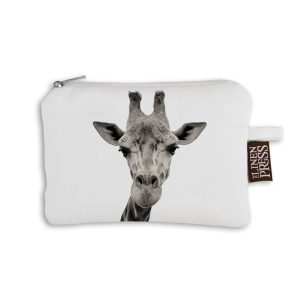 Purse Organic Cotton White Giraffe Head