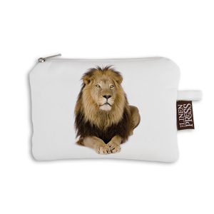 Purse Organic Cotton White Lion