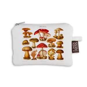 Purse Organic Cotton White Mushrooms