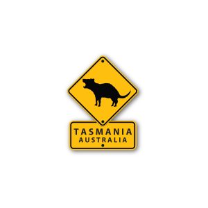 Sticker Vinyl Tasmanian Devil Roadsign